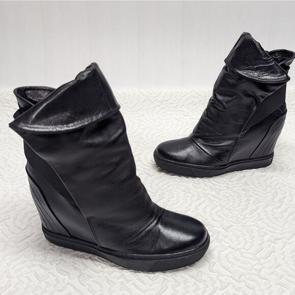 Frankie Segal Shoes - FRANKIE SEGAL | Leather Golem Wedge Italy sz 36